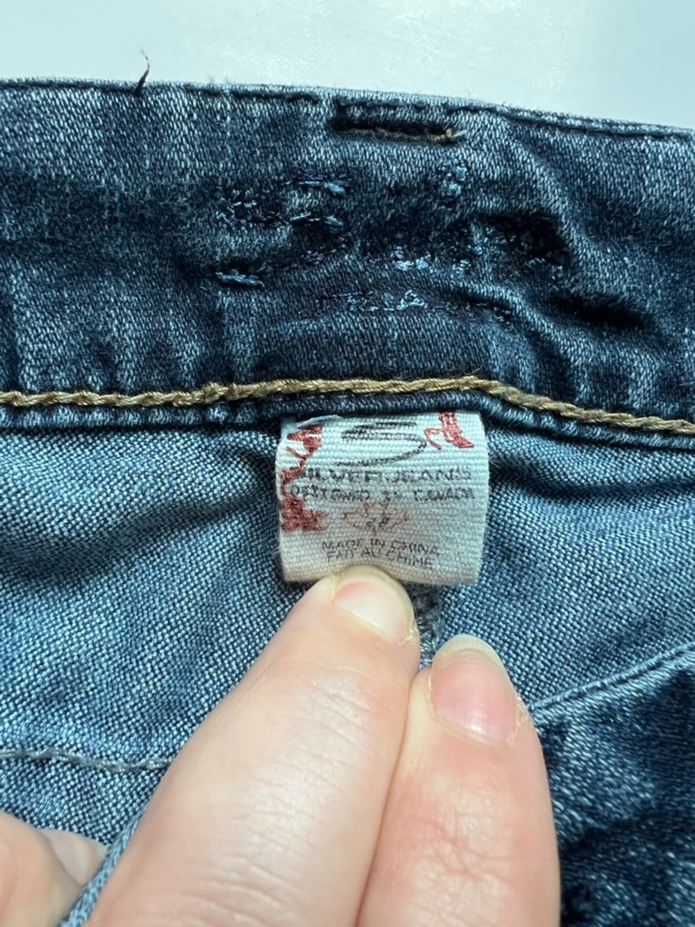 Silver Jeans Low Rise Flare Denim Blue Jeans Women's Size 28/33 Y2K Western Boho - Picture 6 of 12